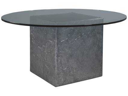 Contango White 60 Inch Glass Top Dining Table