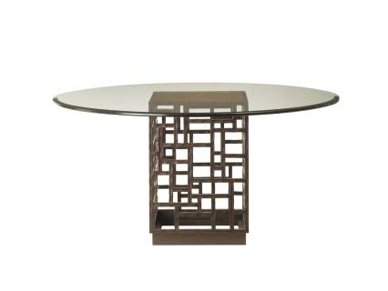South Sea Dining Table With 60 Inch Glass Top
